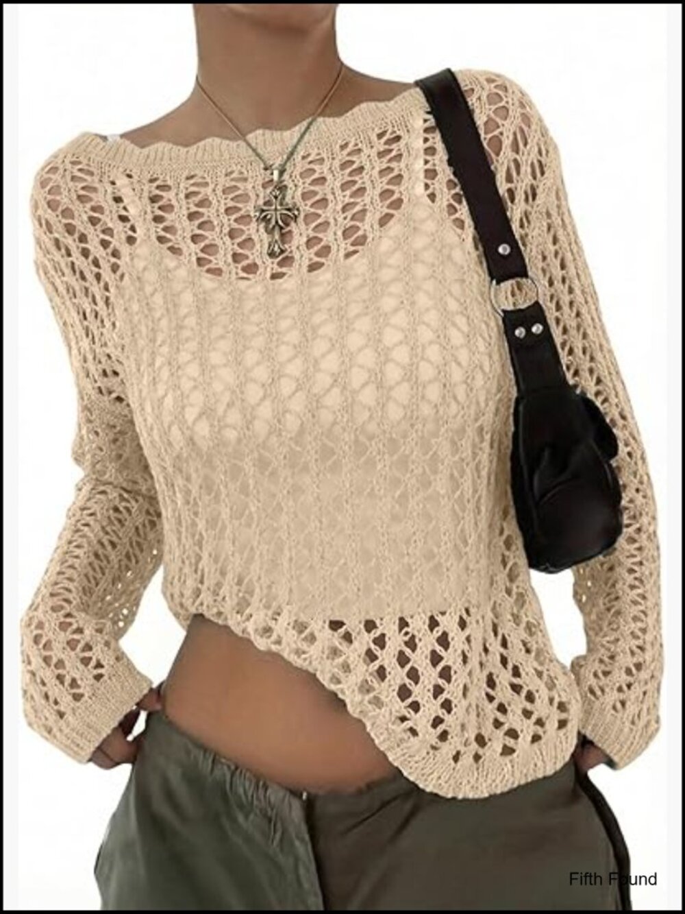 Off Shoulder Loose Knit Summer Sweater Long Sleeve Pullover Beach Vacation